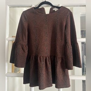 Tyler Boe animal print tunic top ruffle